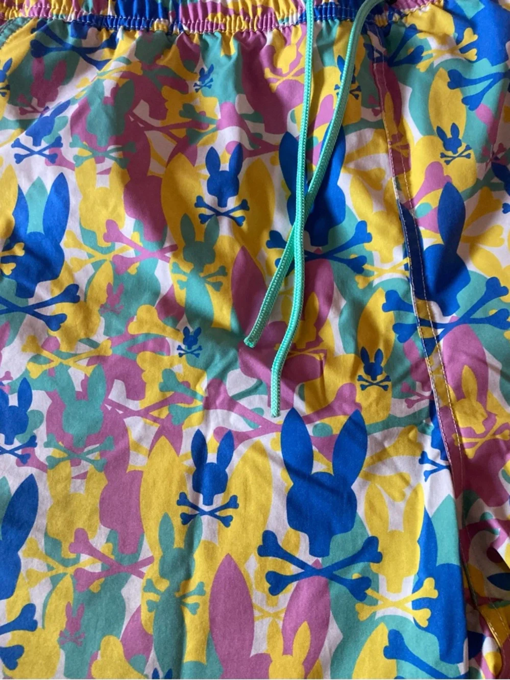 Psycho Bunny SZ XXL Yellow Multi-Color Swim Shorts